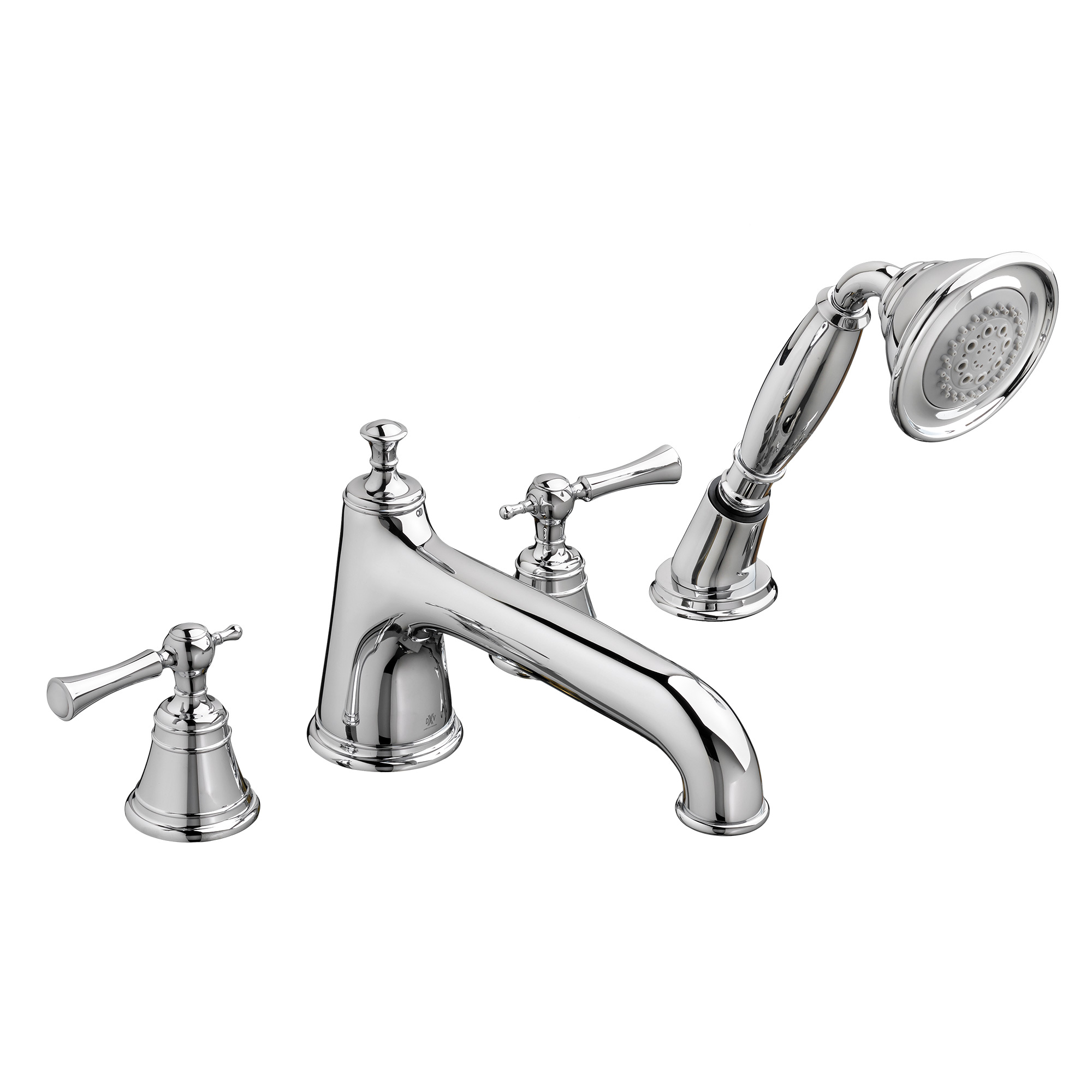 Randall 2-Handle Deck Mount Bathtub Faucet with Hand Shower and Lever Handles